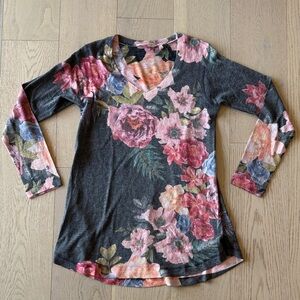 Soft Surroundings Floral V-Neck Blouse